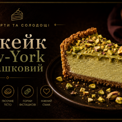 Чізкейк New-York фісташковий