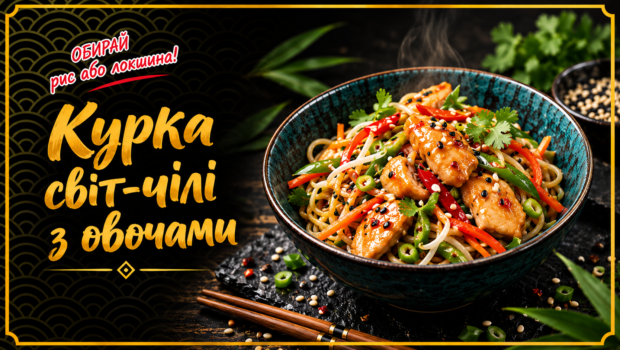 Курка світ-чілі з овочами